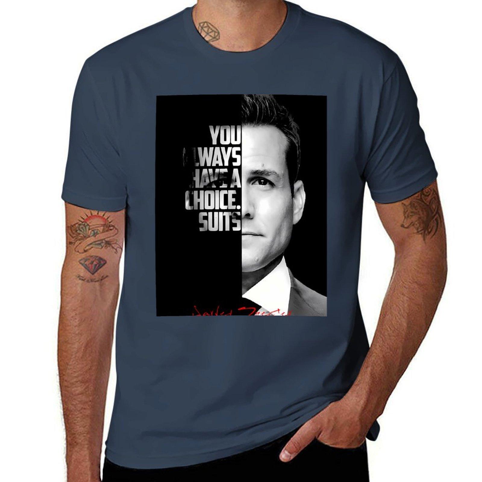 Black And White Harvey Specter Quote Tshirt Classic Graphic Short Sleeve Top S