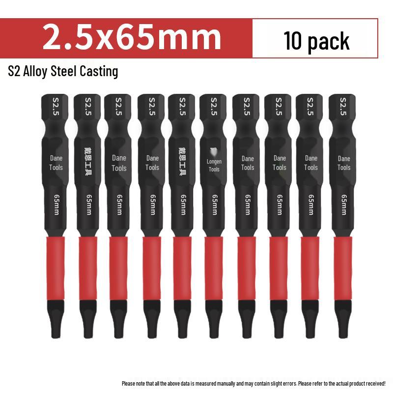 Hexagonal Anti-Slip S2 Alloy Steel Magnetic Screwdriver Bits for Electric Drills