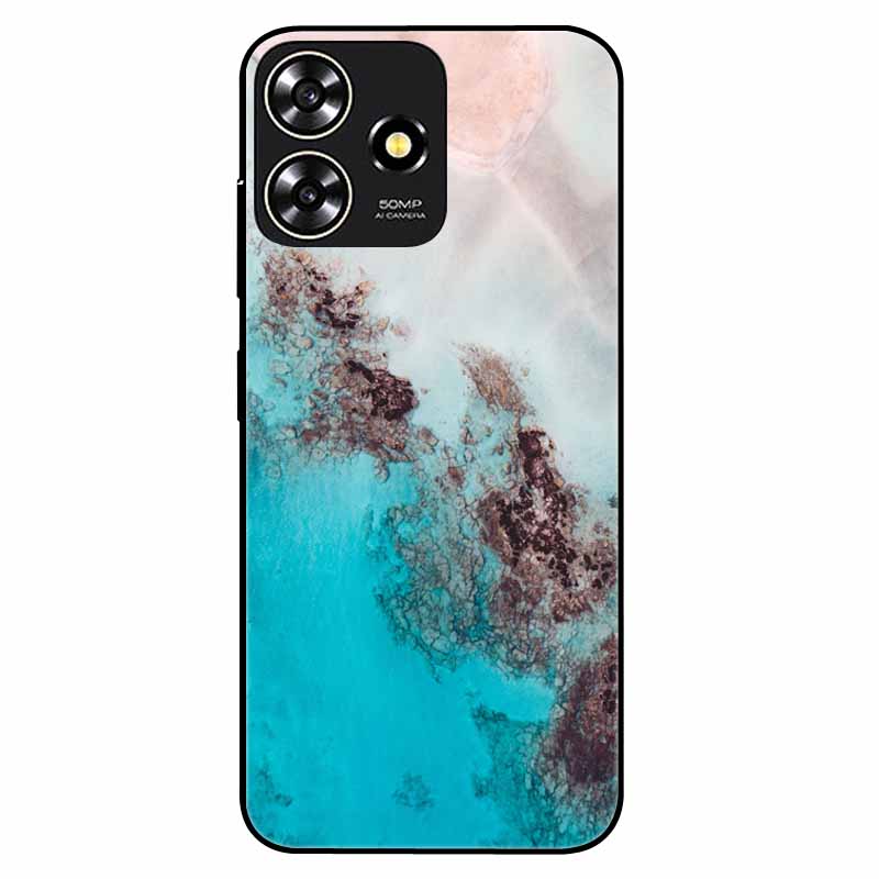 For ZTE Blade A73 4G Case 6.6'' Para Silicone Soft Cool Print Marble Phone Cover for ZTE BladeA73 A 73 4G Shockproof TPU Bags