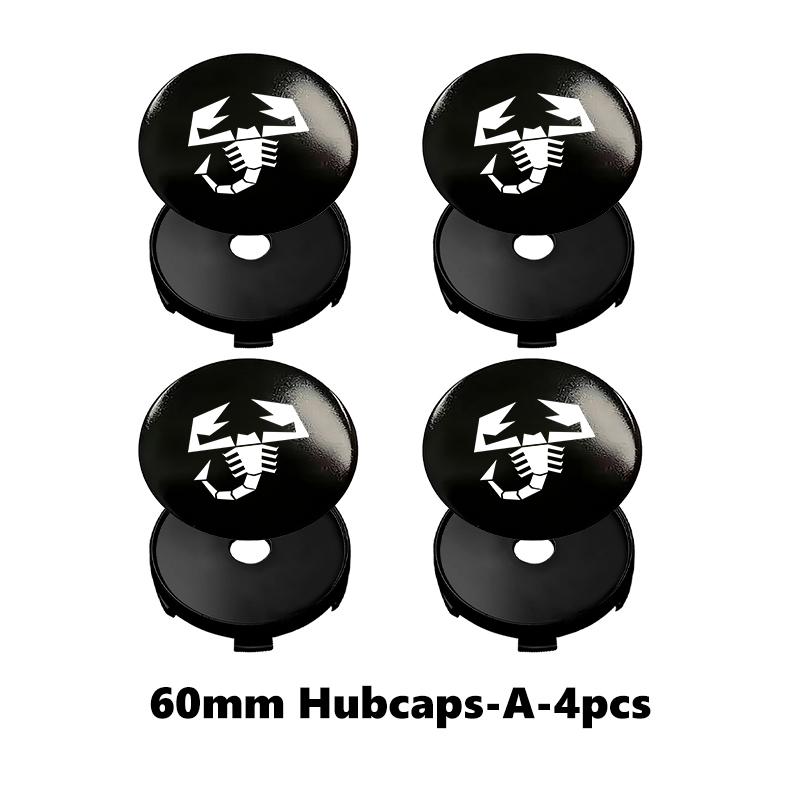 For Abarth 4pcs Car Wheel Hub Center Cap Universal Anti-Dust Protective Cover FIAT Doblo Freemont 500 Idea Linea Panda Punto