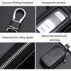 vvag Premium Car Key Fob Case Genuine Leather Car Smart Key fob Holder Car Remote Keychain Bag Universal