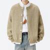 Men's Retro Color Block Cardigan Sweater, Autumn-Winter Casual Knitwear