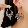 Dark Punk Style Earrings Retro Black Bat High-end Halloween Earrings