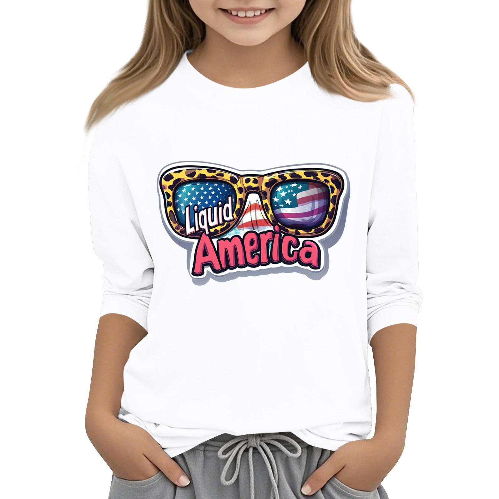 

Дитяча футболка з круглим вирізом та рукавом 3/4 з принтом до Дня Незалежності 160 білий