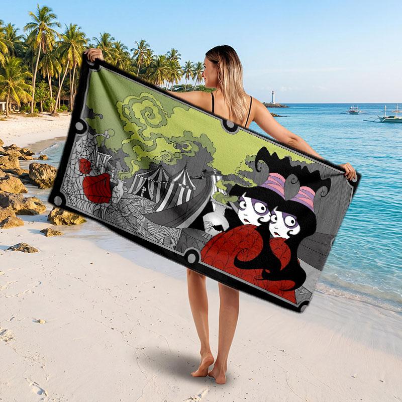 Large Beach TowelBeetlejuice Lydia Deetz Soft Absorbent Towel Beach Bath Home Use