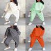 Fall Winter Womens Casual Sweatsuit With Pockets And Spliced Design For Streetwear Style