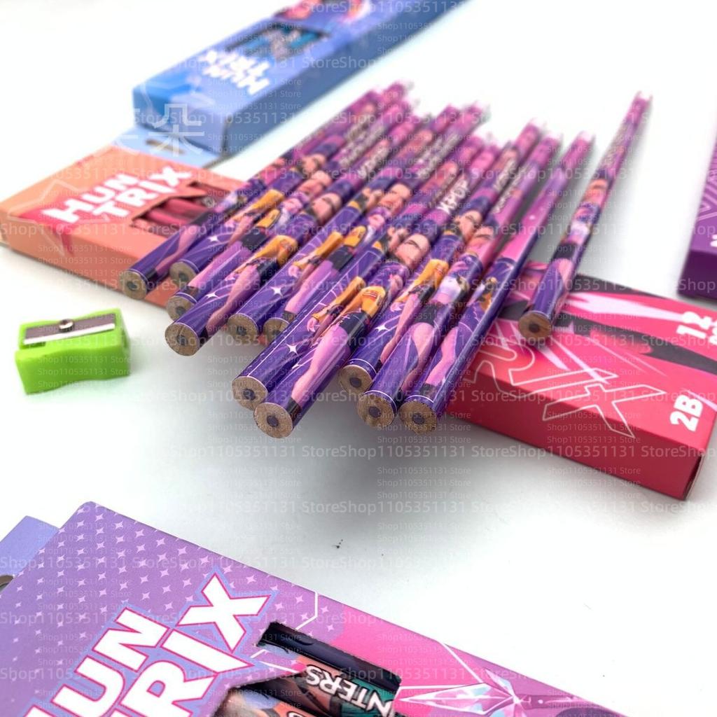 Anime Girls Lumi Mila Zoi Witch Hunter Pencils 2B HB Colors Pencils Cute Cartoon Student Stationery Set for Daily Learning Gifts