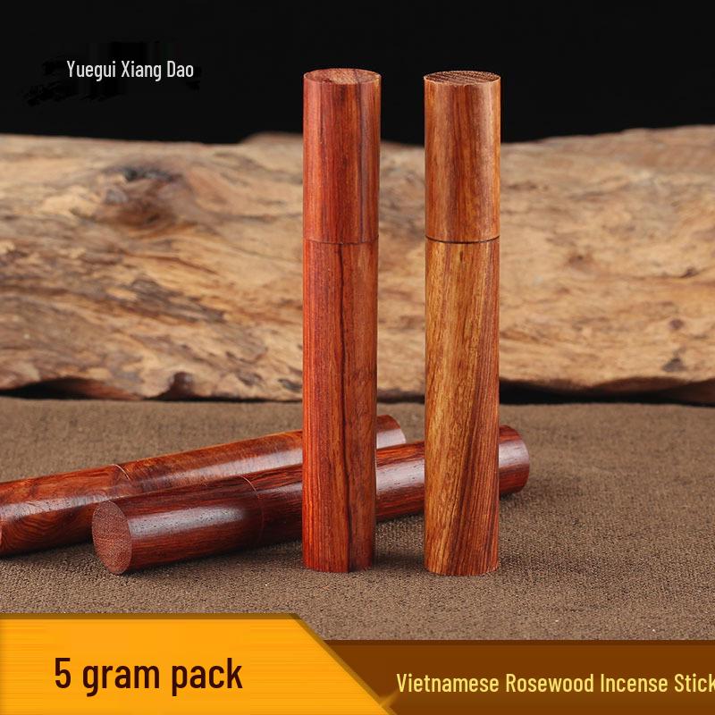 Sandalwood & Rosewood Incense Stick Holder - Wooden Agarwood Storage Tube