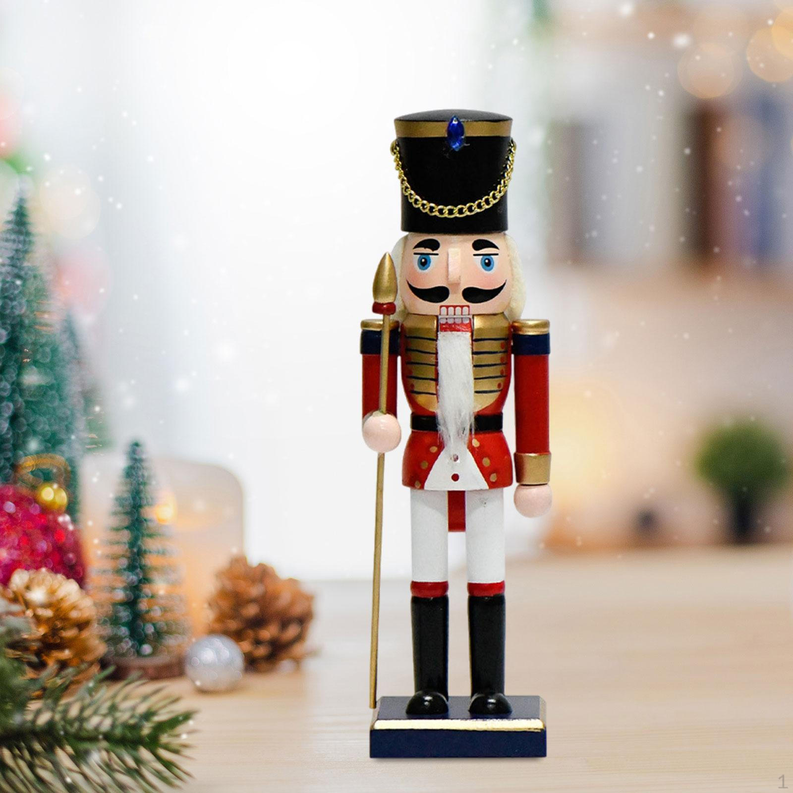 

Рождественский декор Щелкунчик высота 10 дюймов орнамент деревянная фигурка Red Wand