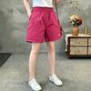 Women's High Waist Elastic Ice Cotton Bermuda Shorts Loose Fit Straight Casual Shorts