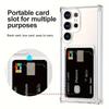 Soft Transparent Card Holder Bag Case For For Samsung Galaxy S26 S25 S24 S23 Ultra S22 Plus FE A56 A55 A17 A16 A36 A26 Wallet Cover
