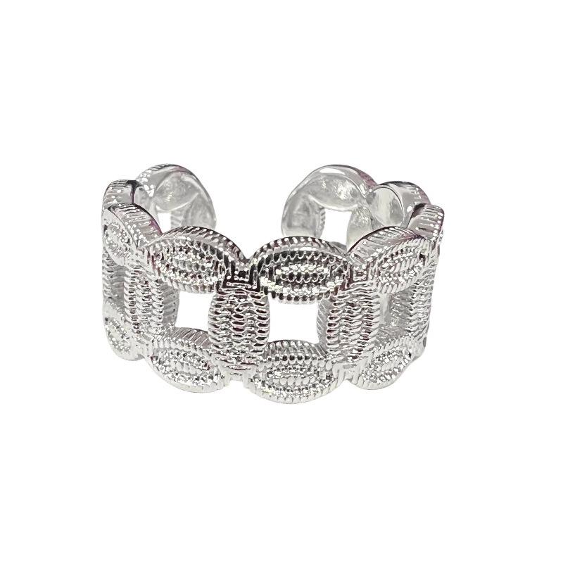 Luxuriöser Schlangenring mit vollem Diamantbesatz: Glänzende, Hochwertige Offene Kupfer Münze für Damen