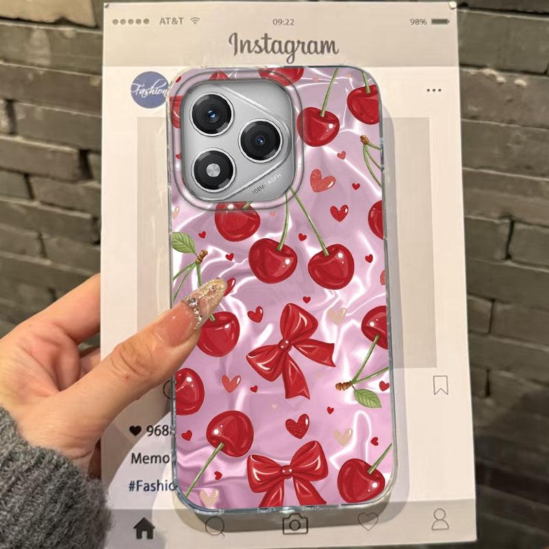 Étui de téléphone Rose Cerise Nœud Filles Femmes Pour Honor 400 Pro X9c Magic7 Magic6 200 Lite Smart X9a X8a X8b X8c X7c X8 Fundas Coque