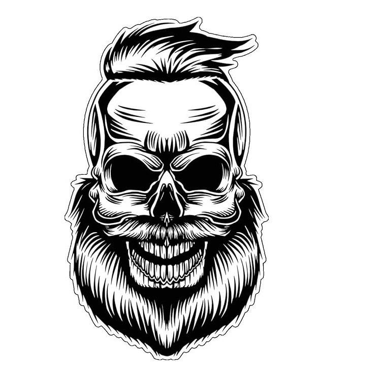 

Самоклеящаяся виниловая наклейка «Череп» для автомобилей, грузовиков и компьютеров чёрный