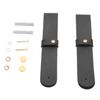 2pcs PU Leather Curtain Rod Holders Brackets Mounted Loop Straps with Screws Plastic Wall Plugs Boho Pole Hanger Hook