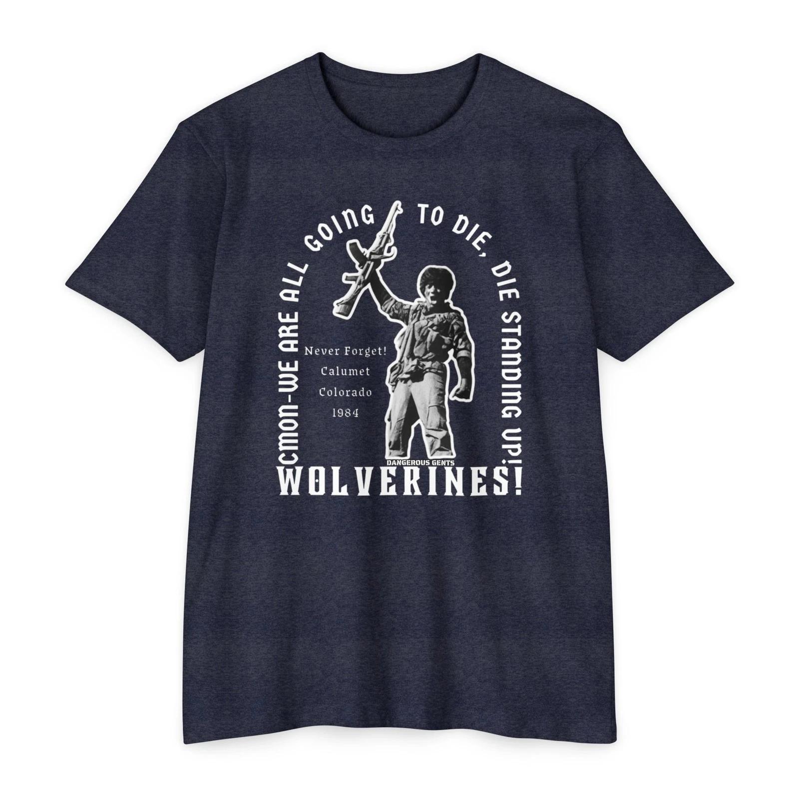 Red Dawn Wolverines Tribute 100% Cotton T-shirt Mens Tees Top, 80 s Nostalgia, Retro Vintage, Veterans Tee 4XL