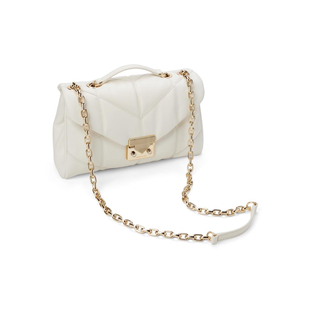 New CHARLES&KEITH Wedding Collection PU Shoulder Bag Small Square Bag Shoulder Bag Medium Size Women's Multicolor CK2-20671469