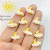 30Pcs New Cute Resin Mini Rainbow, Moon, Stars and Clouds Flat Back Manicure Parts Embellishments For Hair Bows