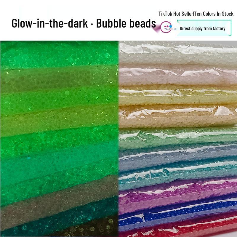 

YALEDUO Luminous Long-Lasting Transparent Glass Round Beads 3.5mm for Jewelry and Live Streaming 2-2.5MM, 450g per pack