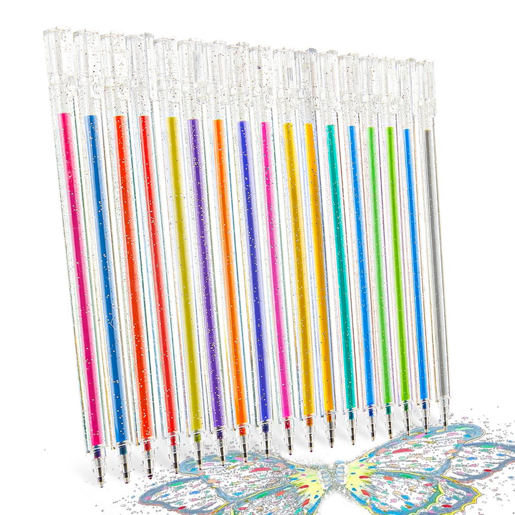 Glitter Gel Pens Metallic Colors Quick-Drying Ink Gel Markers for Photo Album Writing Sketching and Drawing and Crafts