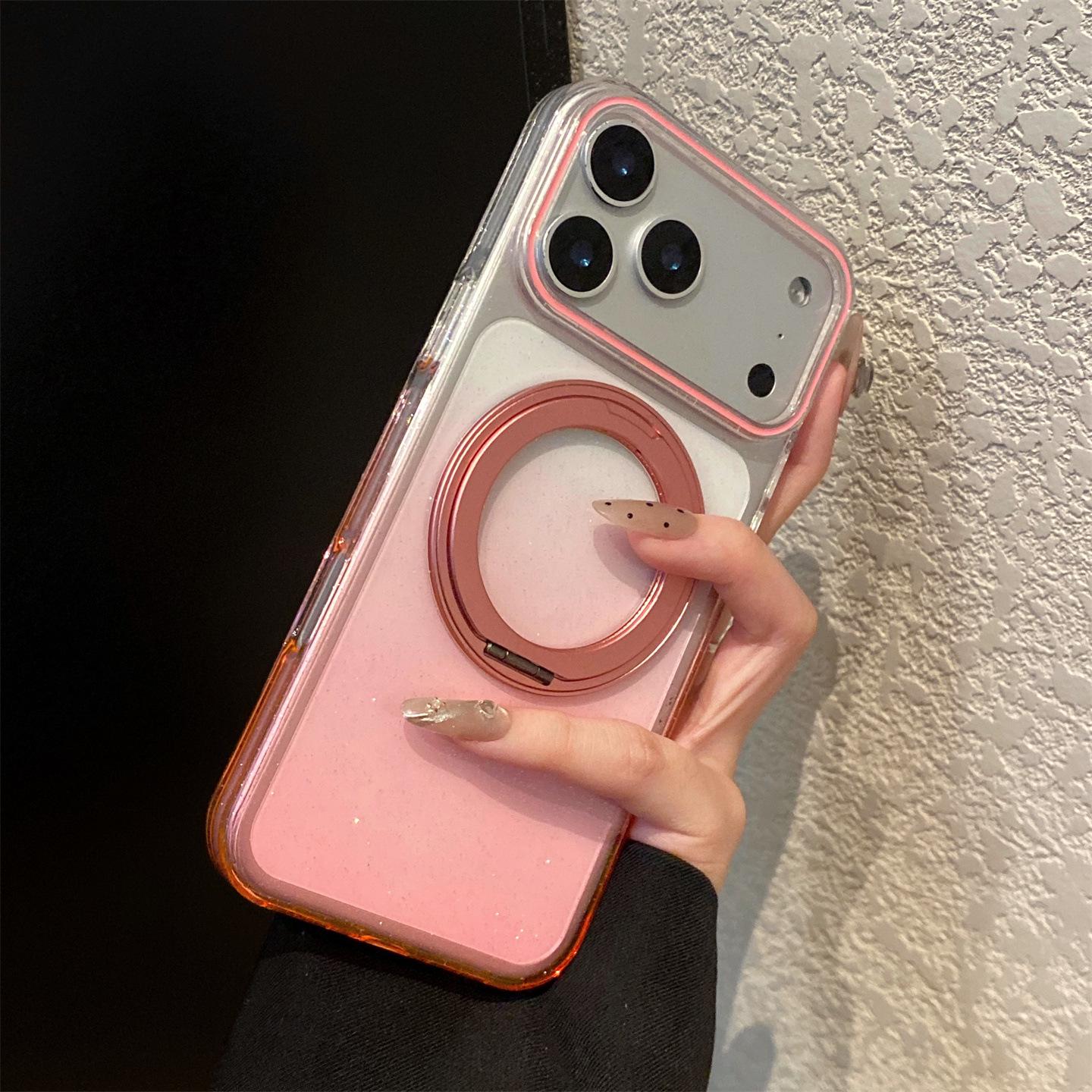 

High-End Glitter Apple 17 Pro Max Phone Case with 360° Rotating Stand iPhone 17 Pro