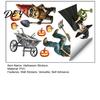 Holiday Atmosphere Wall Accents Halloween Sticker, Pumpkin Witch Skeleton Printed, Self-adhesive Waterproof Spooky Farmhouse Party Decor PVC