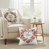 Happy Mothers Day Cushion Cover Summer Linen Pillow Case Organic Fabric Cushion Cover Double-Sided Print Sofa Home Decor