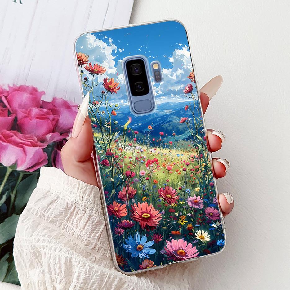 For Samsung Galaxy S9 Case SM-G960F Cute Cat Painted Cover Soft Slim Phone Case For Samsung S9 Plus S 9 Galaxy S9+ SM-G965F Bags