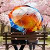 1pc Fireball Lightning Pattern Umbrella Design Automatic Opening and Closing Umbrella, High-quality Travel Umbrella,  C1128002
