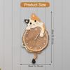 Cat Wall Clock Modern Animal Non Ticking Cute Analog Wall Clock with Swinging Tail Silent for Kids Room Indoor Housewarming Gift