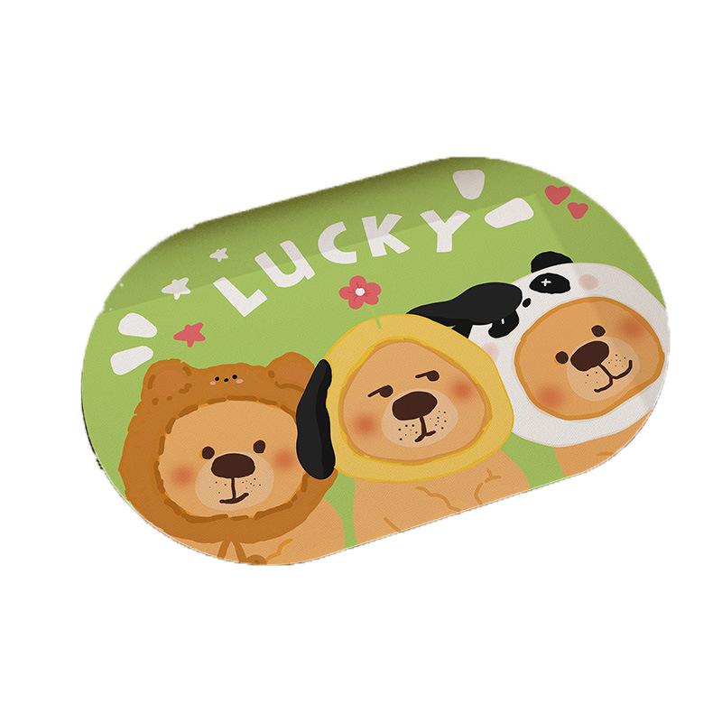 Badezimmer-Fußmatten mit starker Wasseraufnahme und schnell trocknendem Diatomeenerde-Material, rutschfest, Cartoon-Toilette, Toilettentür, Anti-Sturz-Fußmatte