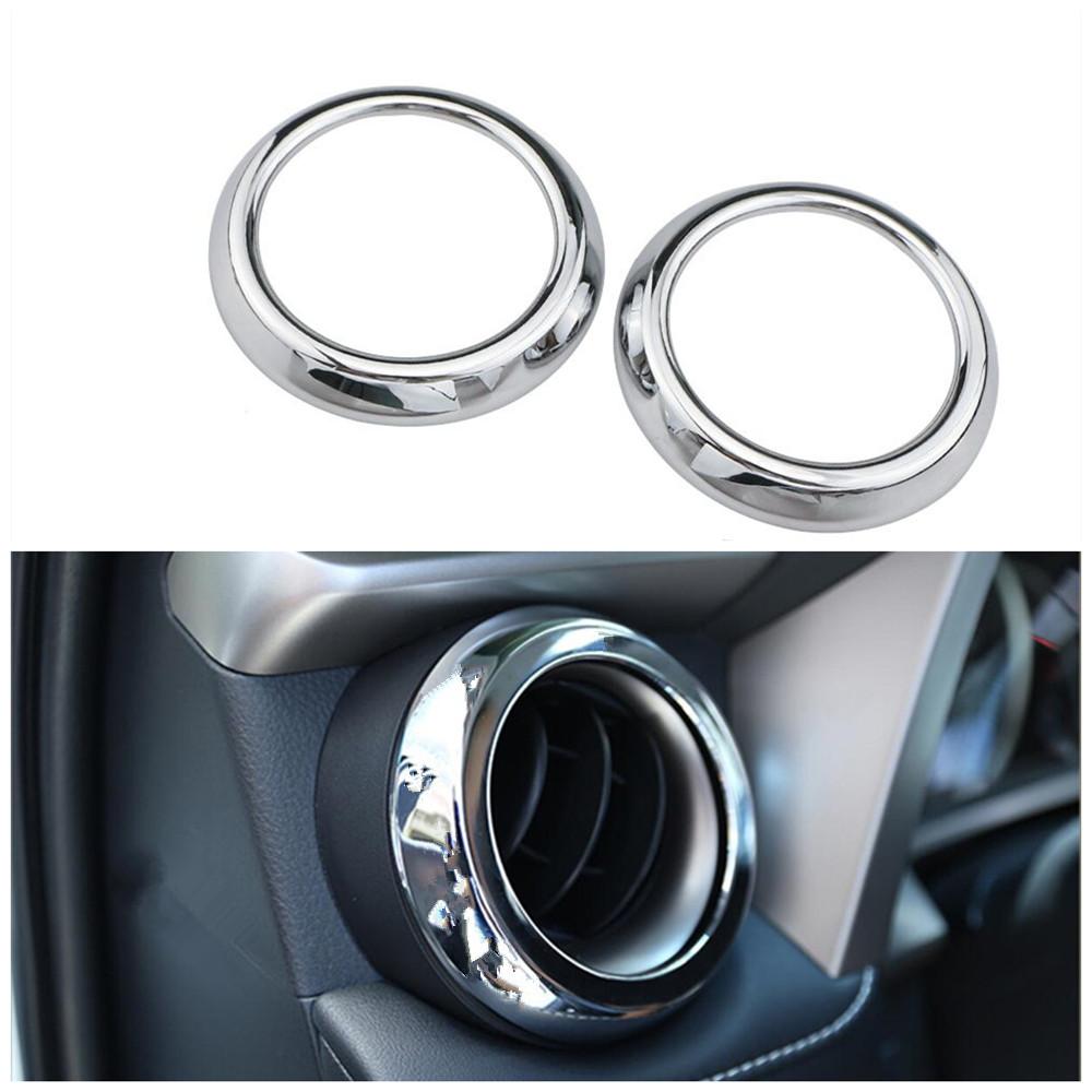 Dla Toyota RAV4 2013 2014 2015 2016 2017 2018 ABS Chrome deska rozdzielcza przedni nawiew klimatyzacji pokrywa wylotu wykończenia dekoracyjne formowanie
