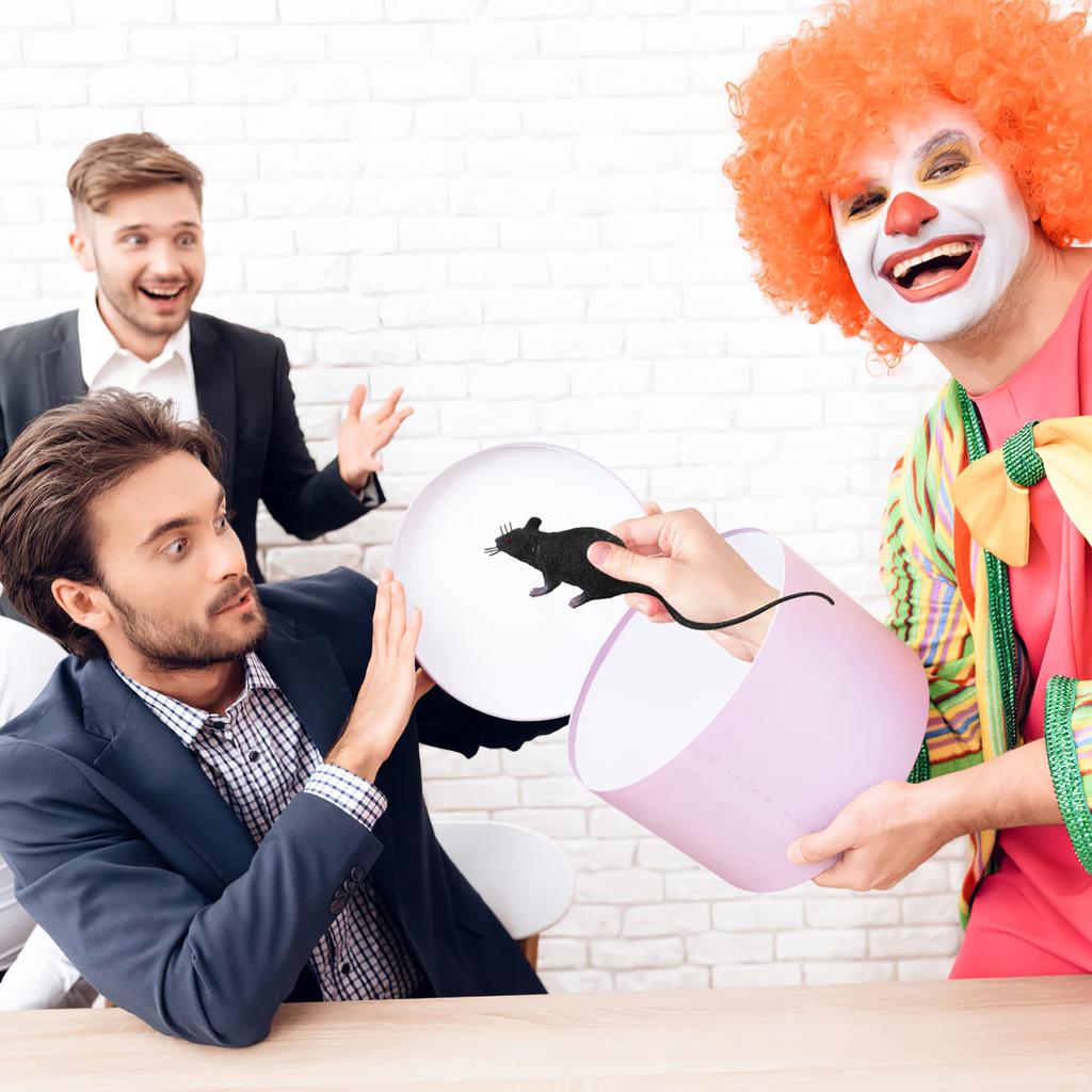 FRCOLOR Hračky myši, Falešná myš, Realistická zvířata, Halloweenský žert, Strašidelná plyšová hračka myš, Strašidelná pokojová dekorace, Žertovné rekvizity, Dárek na duchovou párty, Sada