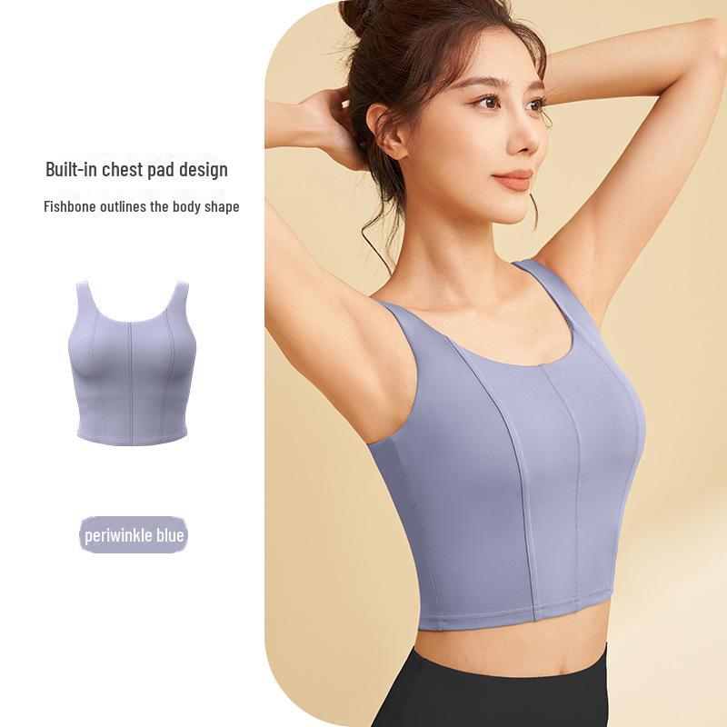 

Спортивный бюстгальтер Juyitang High-Impact для женщин: Ударопрочный жилет для йоги и фитнеса S