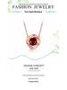Women's Four-Leaf Clover Necklace, 925 Silver with Natural Red Garnet Choker Jewelry