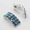 New 10Pcs/set 20mm*8mm Arched Rhinestone Buckles Diamond Buttons Plated Silver Square Invited To the Wedding Ribbon Slider