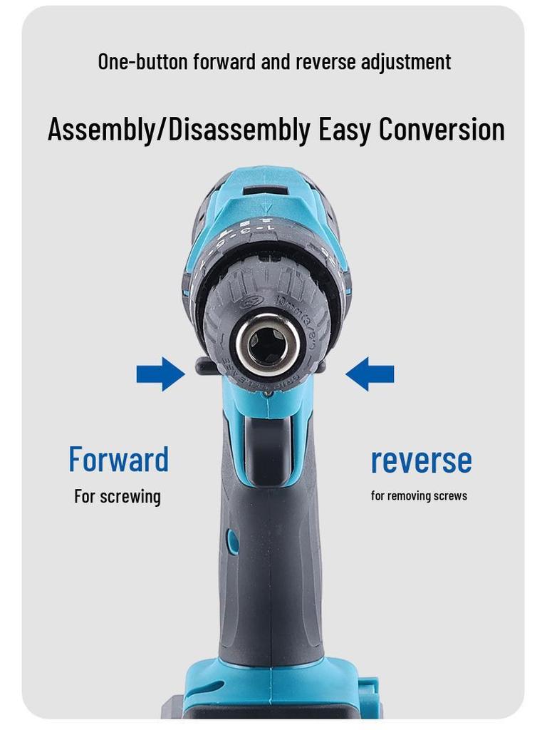 High-Power Multifunctional Portable Lithium Electric Drill & Screwdriver Set