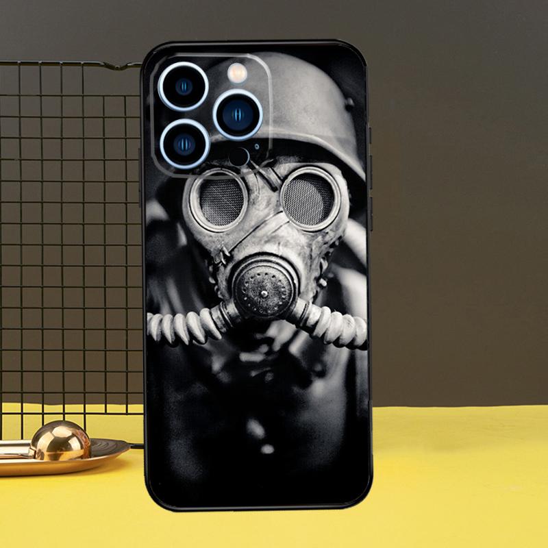 Gas Mask Phone Case For iPhone 13 12 14 11 16 15 Pro Max Plus Mini 7 8 X XR XS Max Cover
