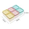 6 Grids Silicone Food Storage Containers Reusable Food Freezing Trays With Lids Dishwasher Safe Snacks Fruit Box for Meal Prep