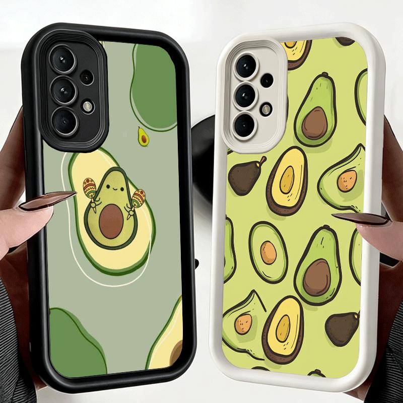 Phone Case for Samsung Galaxy A17 A16 A15 A14 A13 Cartoon Cute Avocado A56 A36 A26 A55 A35 A25 A54 A34 A24 A53 A33 A23 A07 A06