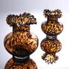 Leopard Glass Vase Decorative Flowers Pots Desk Decoration Flower Arrangement Small Caliber Floral Vases Room Aesthetic Decor