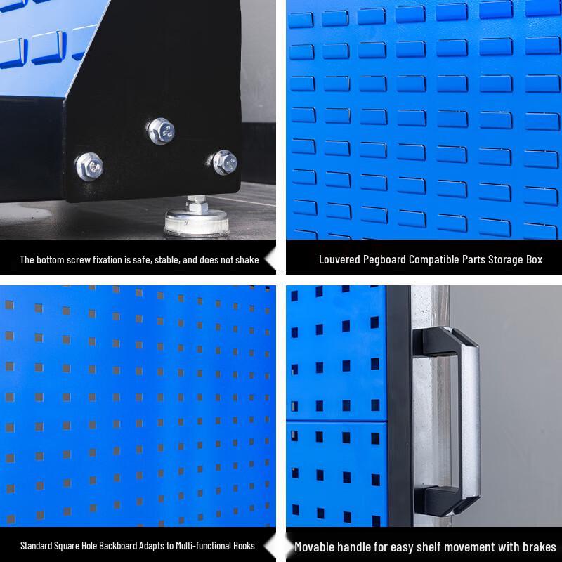 OLOMM Four-Layer Double-Sided Mobile Hardware Tool Rack