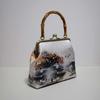 Handmade gold bag bamboo handle brocade cheongsam mouth gold bag handbag