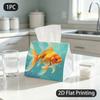 1pc Goldfish Tissue Box with Napkin Dispenser - Vibrant Goldfish Suitable for Washrooms, Kitchens, Offices & Restaurants, Napkin Holder, Compact Tissu