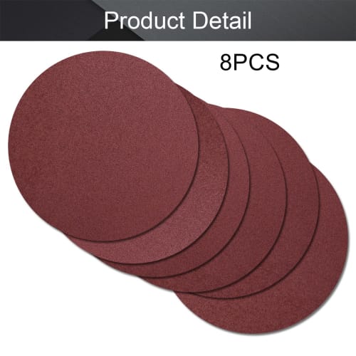 Utoolmart Sanding Paper, Disc Paper, 12-inch, Precision 40#, Pack of 8, Self-Adhesive Sandpaper, Disc Sandpaper, Round Paper for Electric Sanders, Woo