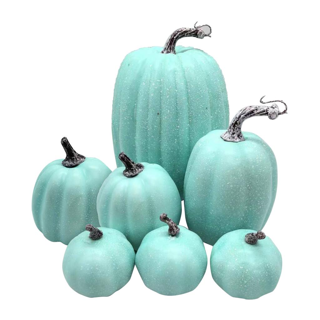 7 Pcs Artificial Pumpkin Cute Lifelike Foam Pumpkins for Autumn Holiday Decor