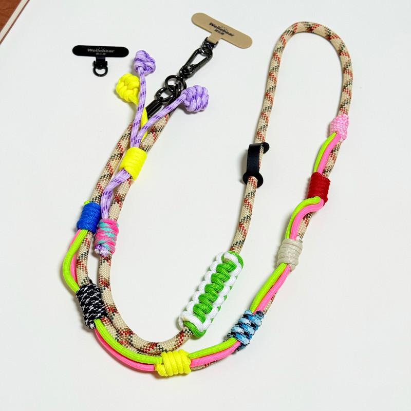 

Multifunction Key Coin Bag Strap Colorful Nylon Woven Mobile Phone Lanyard Outdoor Travel Camping Camera Shoulder Strap