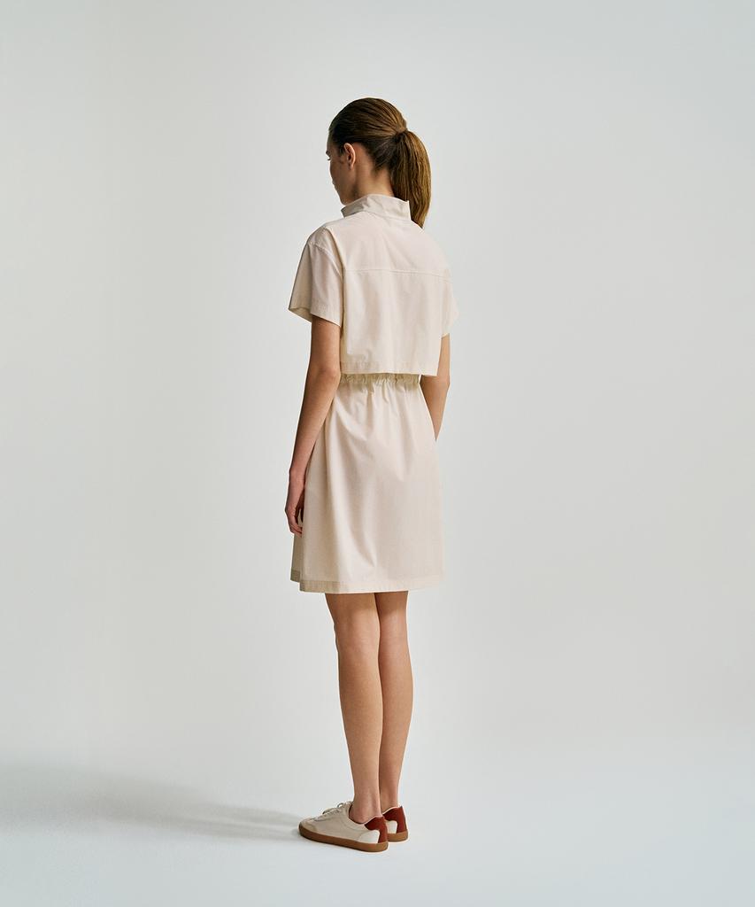 SERGIO TACCHINI W Comfortcool Lightweight Woven Short Sleeve Dress (Ivory)