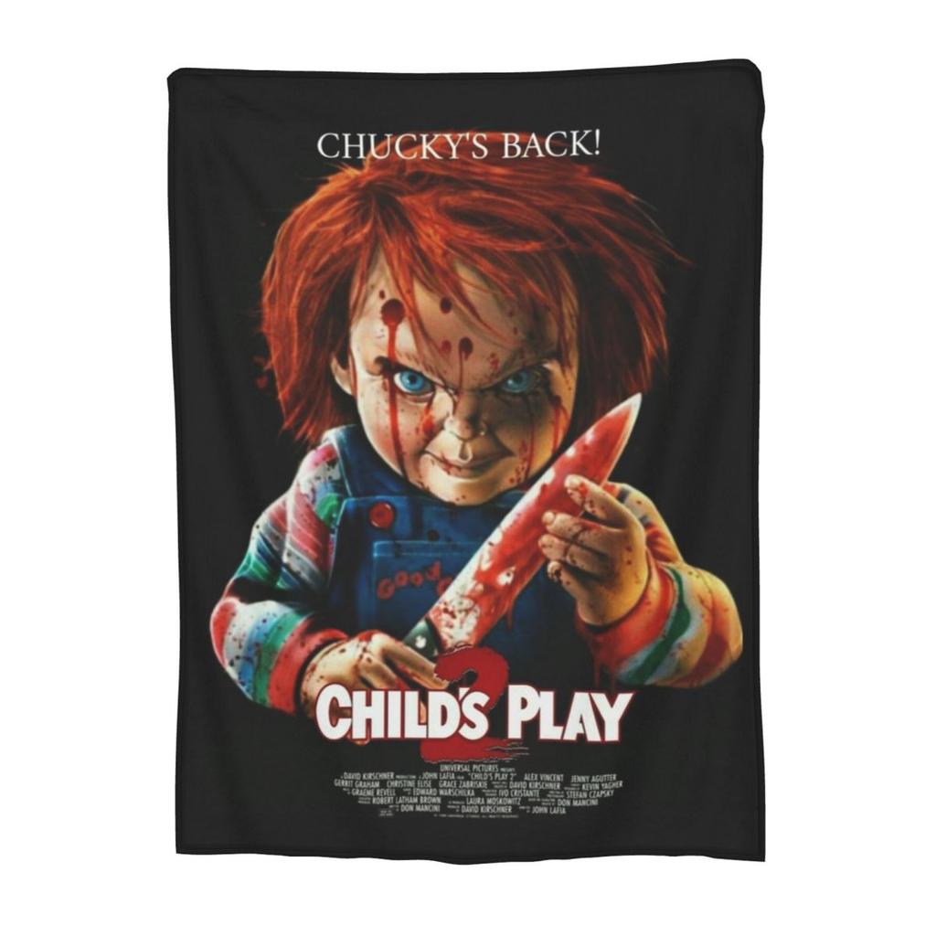 Chucky Puppe Decken Weiche Warme Flanell Überwurfdecke Bettwäsche für Bett Wohnzimmer Picknick Reise Zuhause Sofa