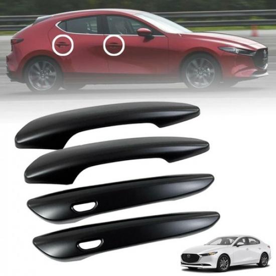 4Pcs Glossy Black Car Door Handle Cover Trim For Mazda 3 BP CX30 CX50 CX60 CX80